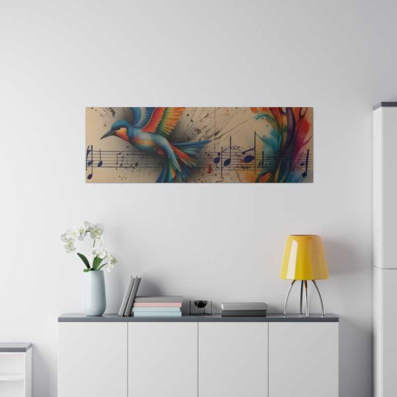 Canvas Wall Art - Minimalist Bird and Music Art: Perfect for Nature Lovers - Image 72