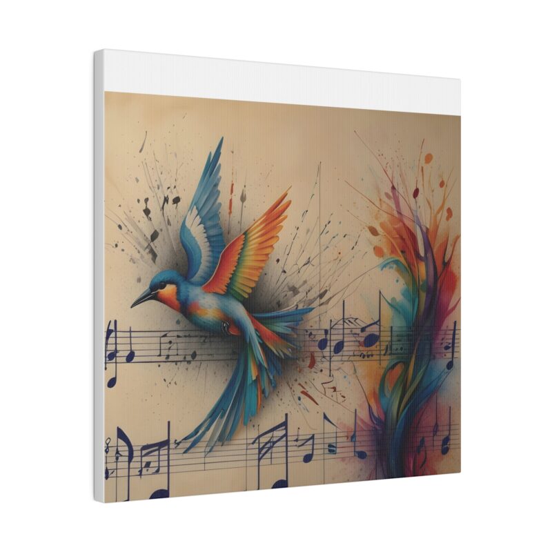 Canvas Wall Art - Minimalist Bird and Music Art: Perfect for Nature Lovers - Image 43