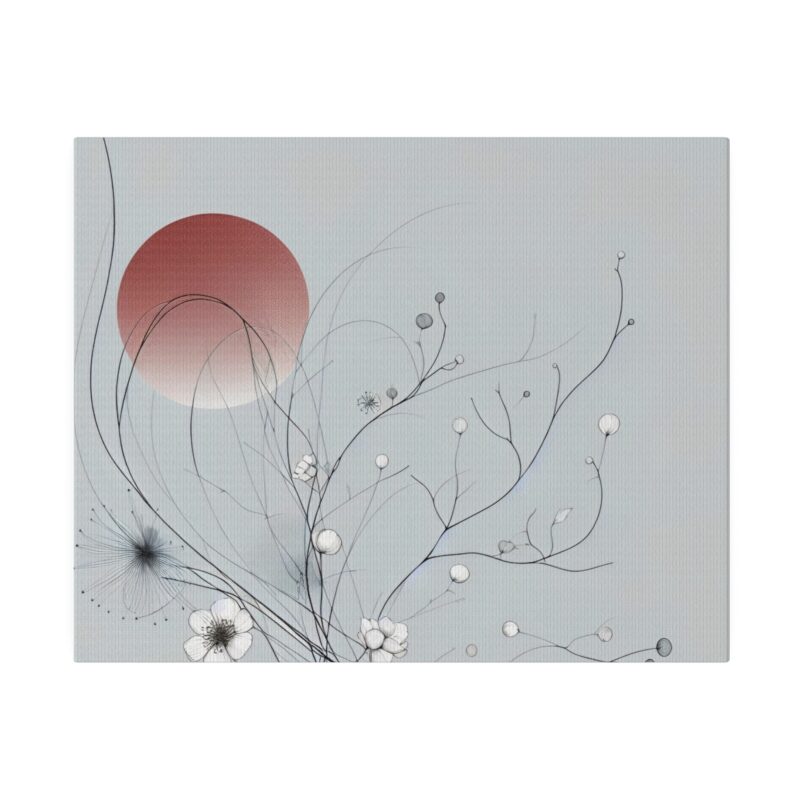 Serenity in Bloom: Japanese Floral Abstract Wall Art - Image 53