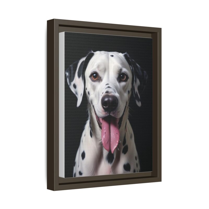Canvas Art print features a detailed oil painting of a Dalmatian dog with a playful pink tongue sticking out - Image 35