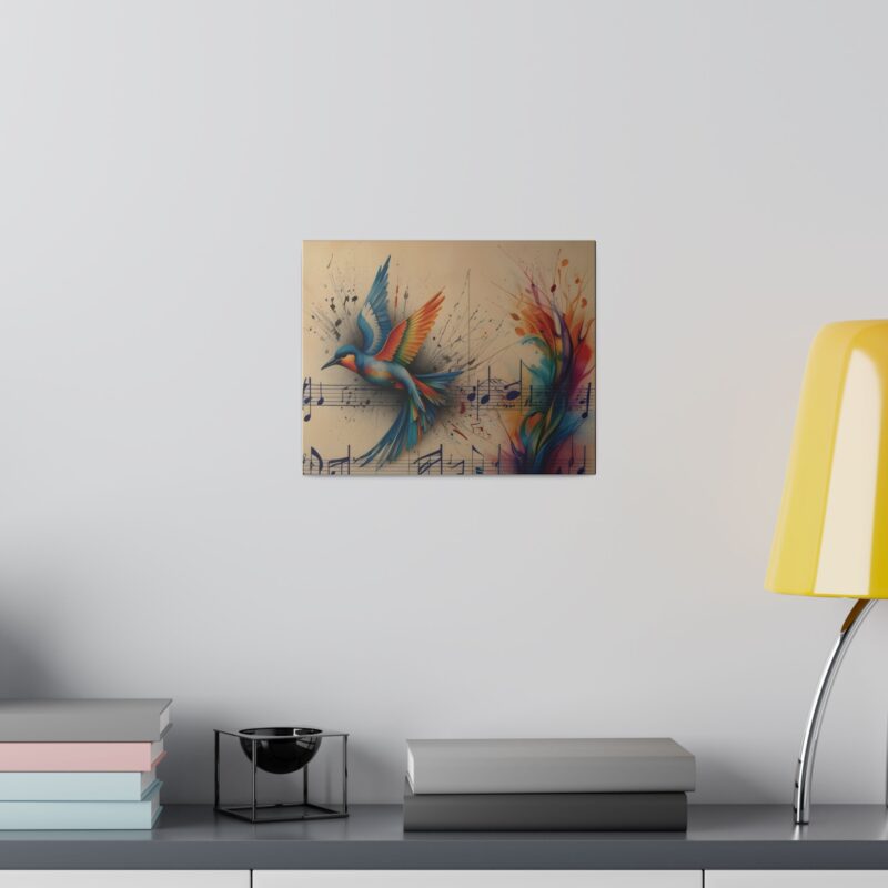 Canvas Wall Art - Minimalist Bird and Music Art: Perfect for Nature Lovers - Image 53