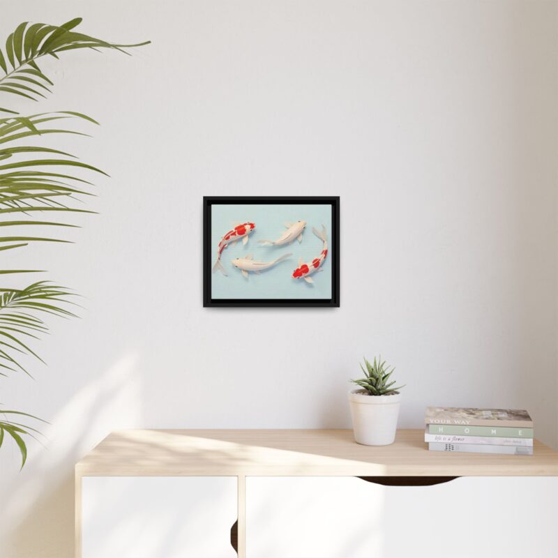 Canvas Print - Colorful Koi Fish Swimming in Minimalist Style - Image 12