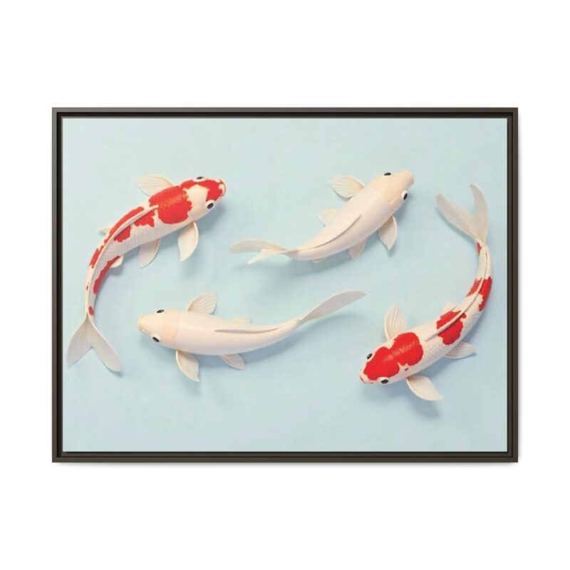Canvas Print - Colorful Koi Fish Swimming in Minimalist Style - Image 106