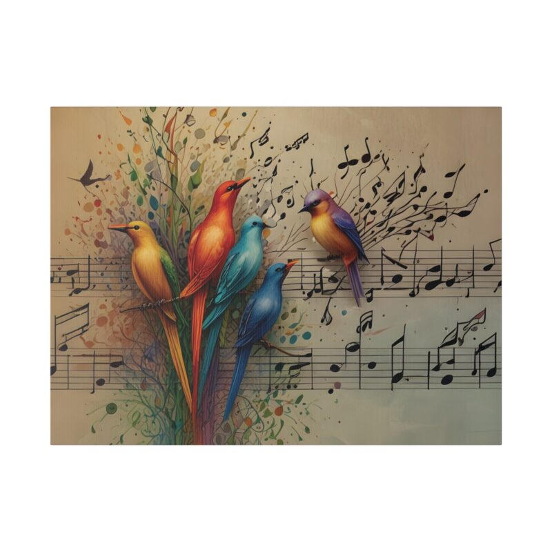 Canvas Wall Art Birds Music Harmony Abstract Design - Image 18