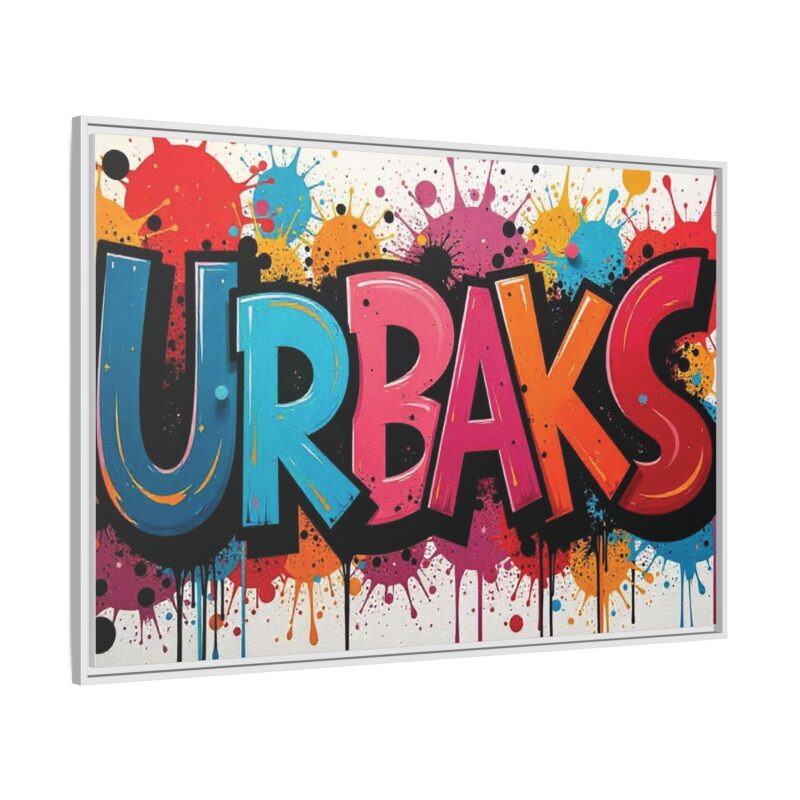 Canvas Wall Art  urban graffiti style with bold and colorful splatters - Image 119