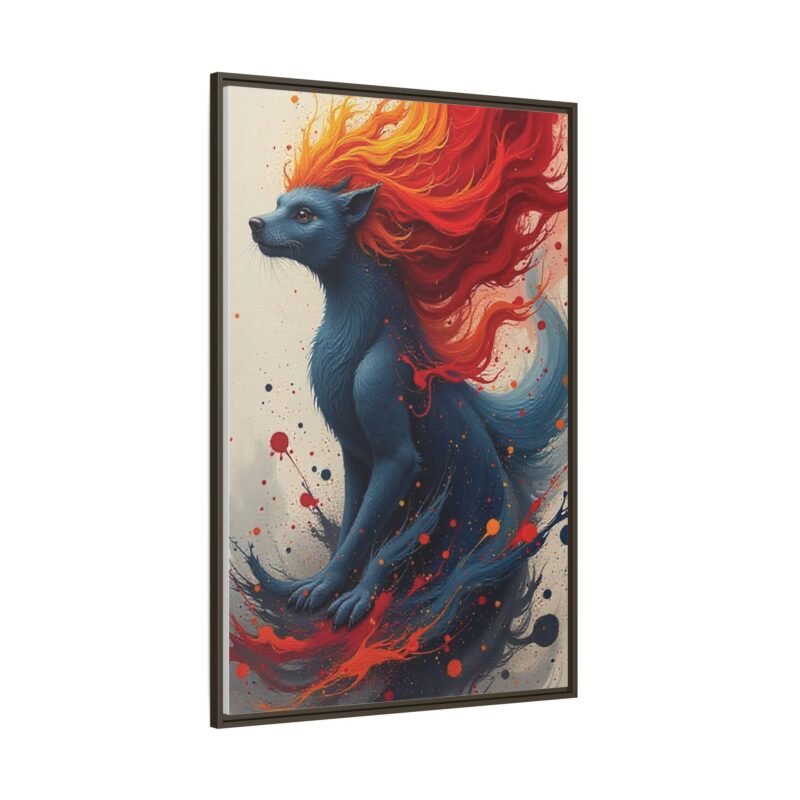 Matte Canvas, Framed  Joyful Chaos: Vibrant Colors and Energetic Expression of Happiness - Image 115