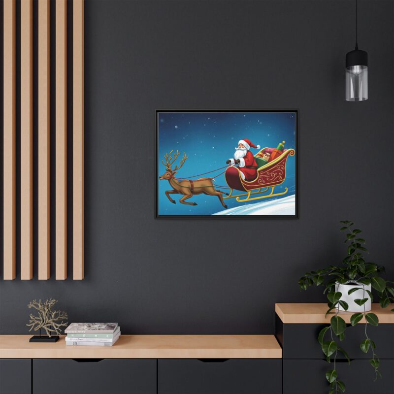 Canvas Print - Traditional Sleigh Ride Santa Claus Christmas Wall Art - Image 13
