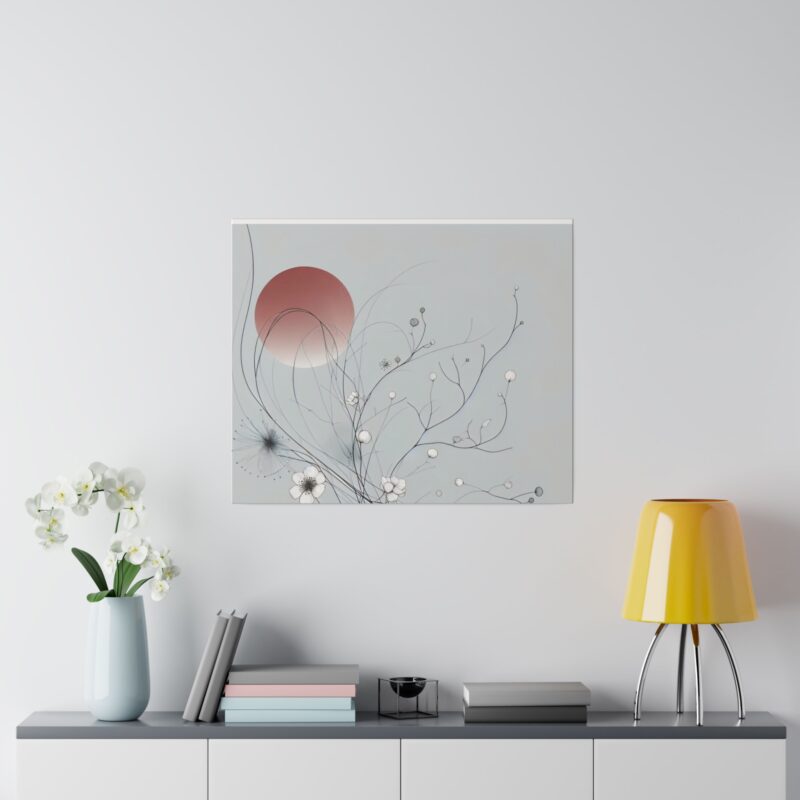 Serenity in Bloom: Japanese Floral Abstract Wall Art - Image 94