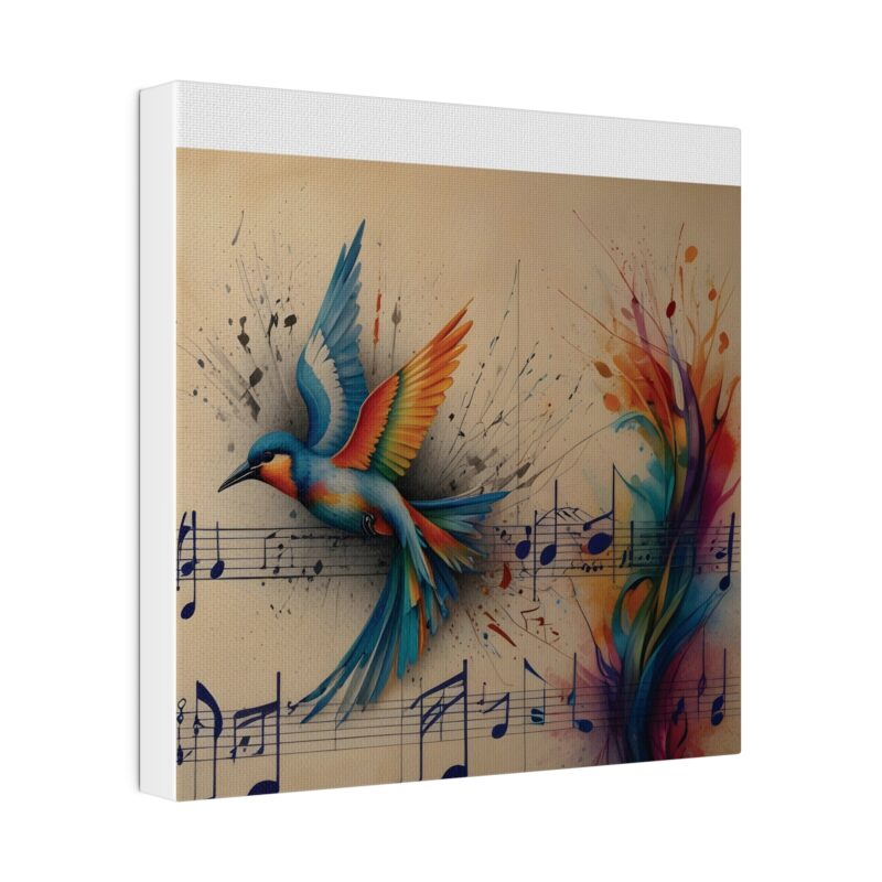 Canvas Wall Art - Minimalist Bird and Music Art: Perfect for Nature Lovers - Image 78