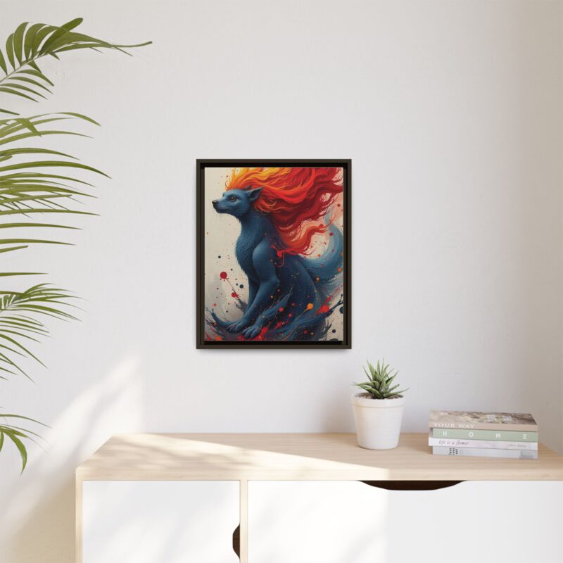 Matte Canvas, Framed  Joyful Chaos: Vibrant Colors and Energetic Expression of Happiness - Image 65