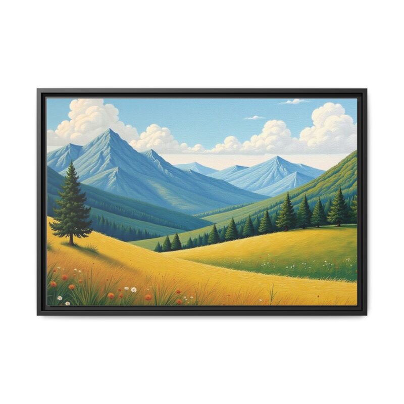 Canvas Prints - Impasto Landscapes: Textured Mountains, Fields, Water - Image 26