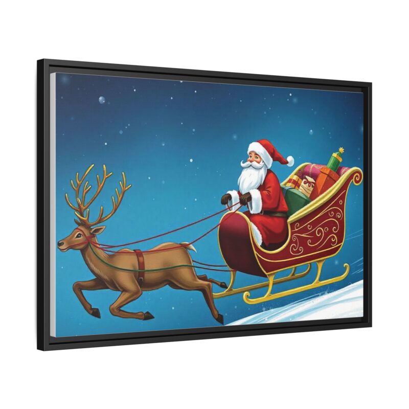 Canvas Print - Traditional Sleigh Ride Santa Claus Christmas Wall Art - Image 11