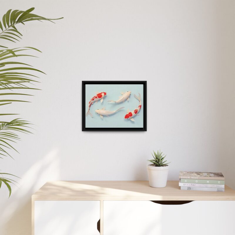 Canvas Print - Colorful Koi Fish Swimming in Minimalist Style - Image 16