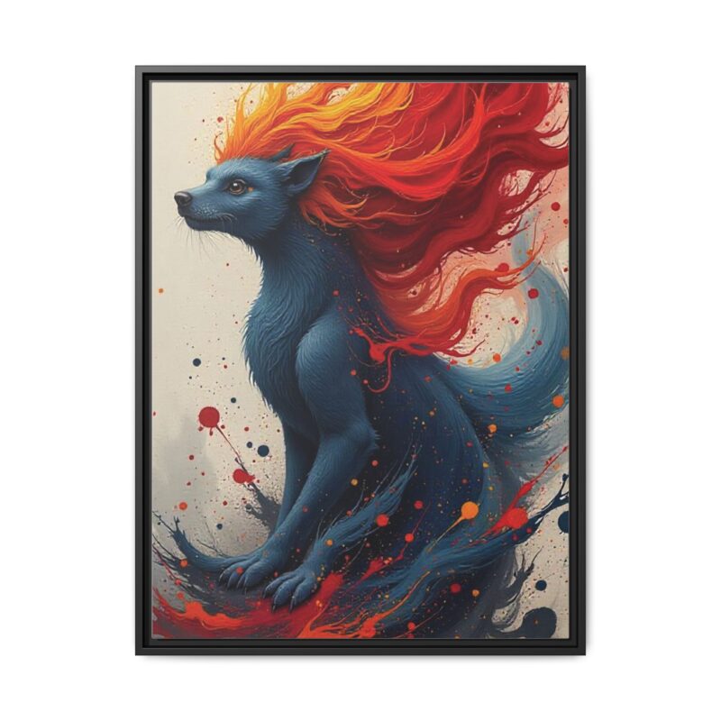 Matte Canvas, Framed  Joyful Chaos: Vibrant Colors and Energetic Expression of Happiness - Image 26