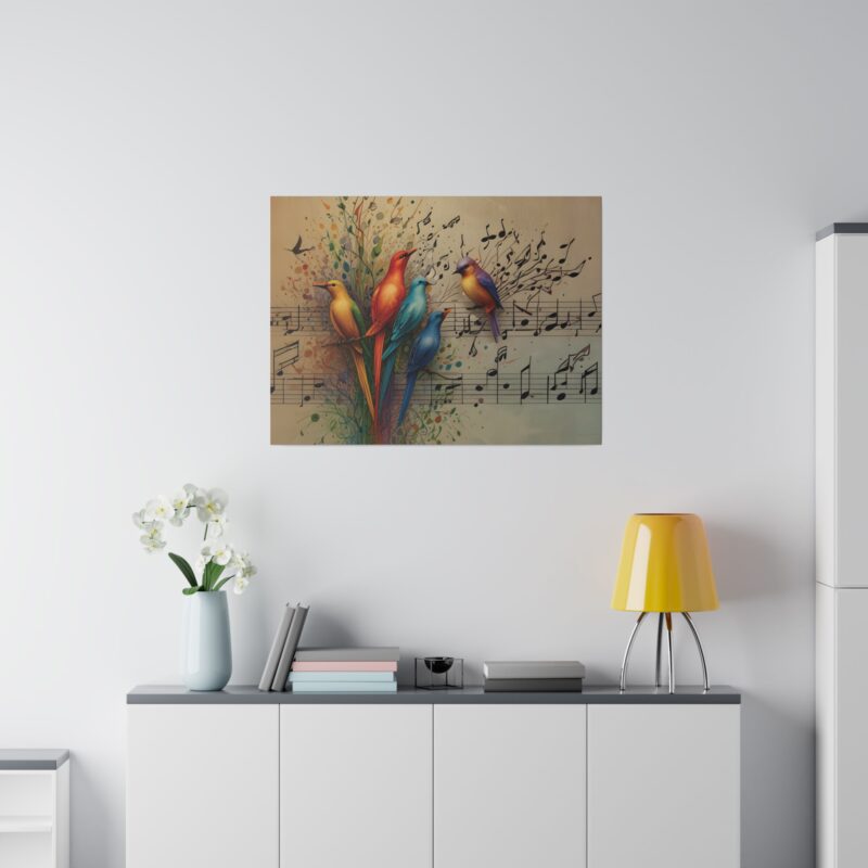 Canvas Wall Art Birds Music Harmony Abstract Design - Image 25