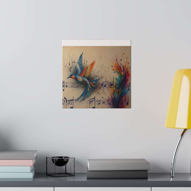 Canvas Wall Art - Minimalist Bird and Music Art: Perfect for Nature Lovers - Image 80