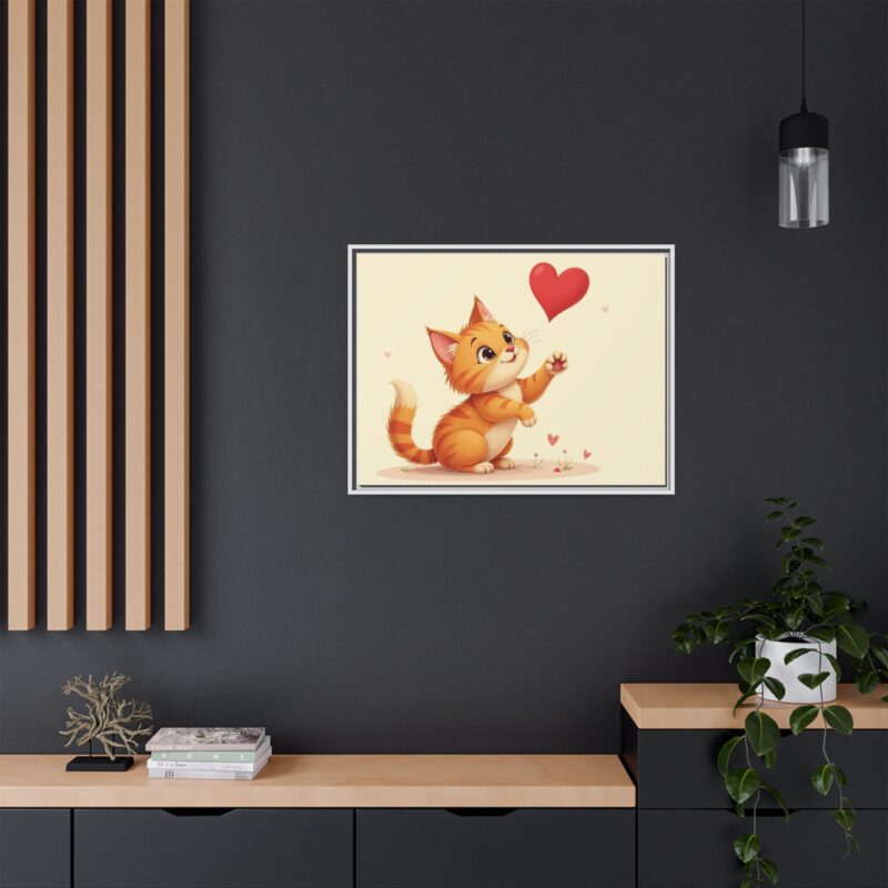 Canvas Print Wall Art - Cartoon Cat Paw Reaching Heart - Image 72