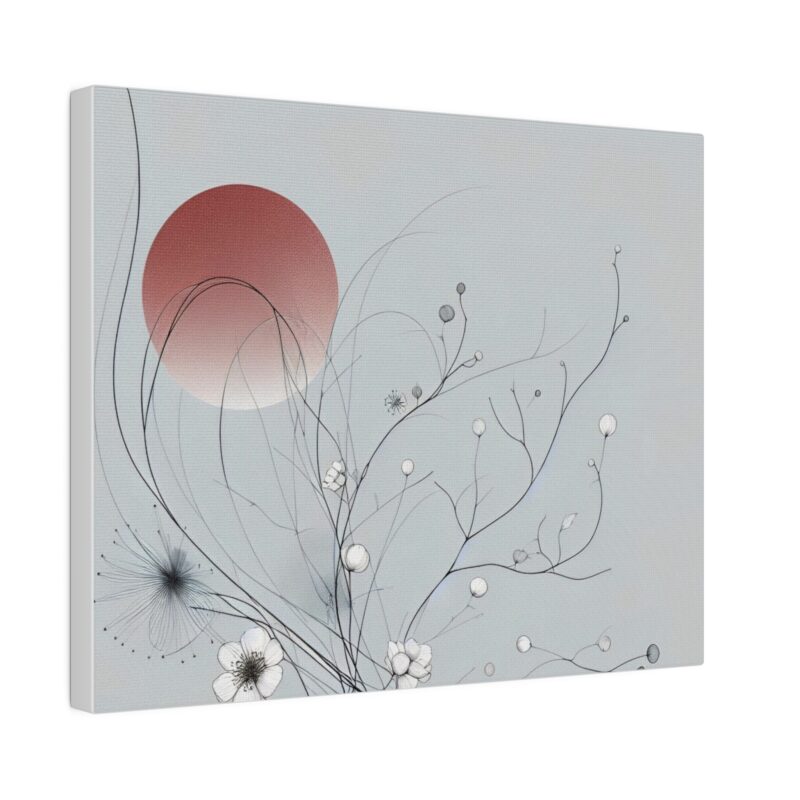 Serenity in Bloom: Japanese Floral Abstract Wall Art - Image 54