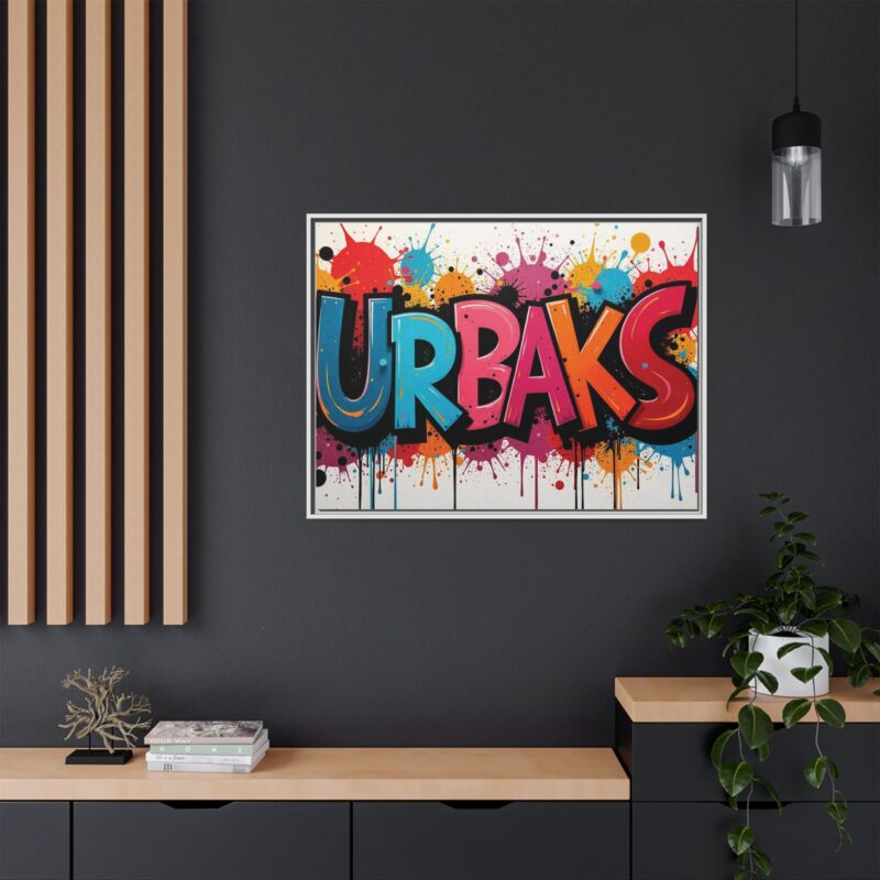 Canvas Wall Art  urban graffiti style with bold and colorful splatters - Image 109