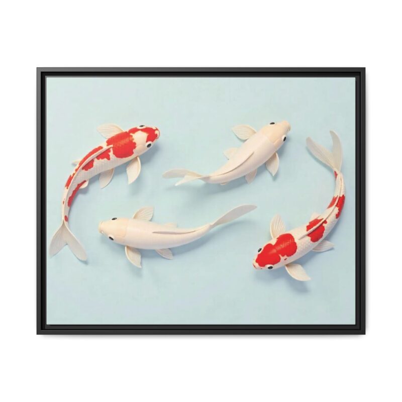 Canvas Print - Colorful Koi Fish Swimming in Minimalist Style - Image 122