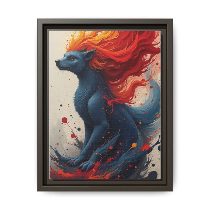 Matte Canvas, Framed  Joyful Chaos: Vibrant Colors and Energetic Expression of Happiness - Image 42