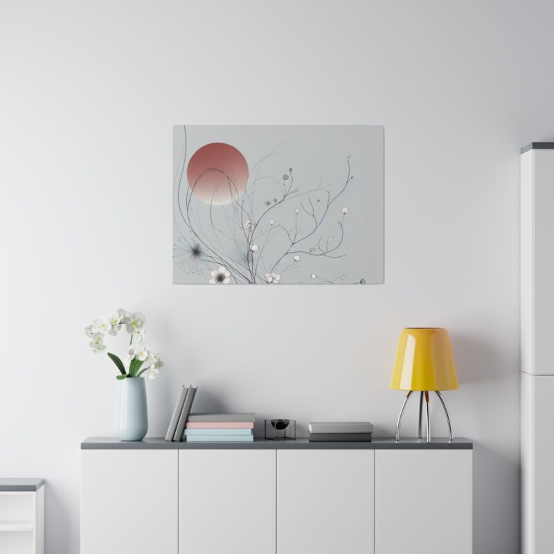 Serenity in Bloom: Japanese Floral Abstract Wall Art - Image 28