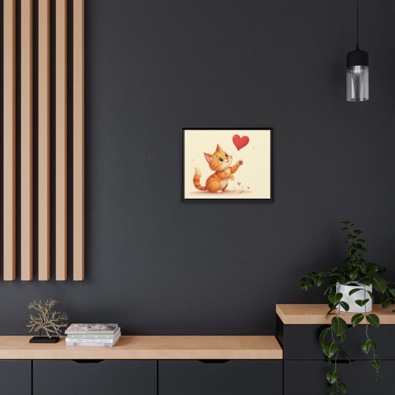 Canvas Print Wall Art - Cartoon Cat Paw Reaching Heart - Image 17