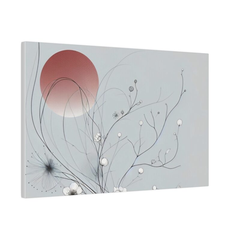 Serenity in Bloom: Japanese Floral Abstract Wall Art - Image 58