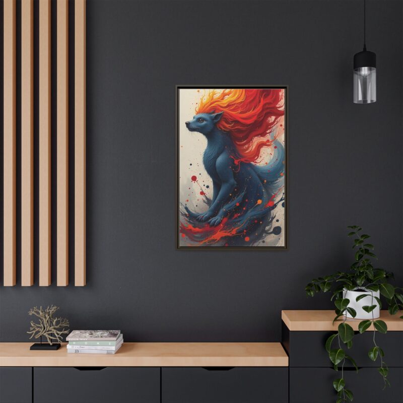 Matte Canvas, Framed  Joyful Chaos: Vibrant Colors and Energetic Expression of Happiness - Image 100