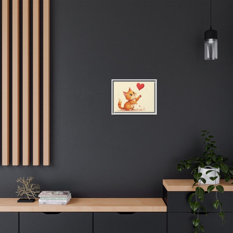 Canvas Print Wall Art - Cartoon Cat Paw Reaching Heart - Image 49