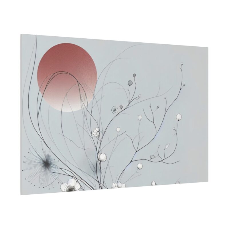 Serenity in Bloom: Japanese Floral Abstract Wall Art - Image 38