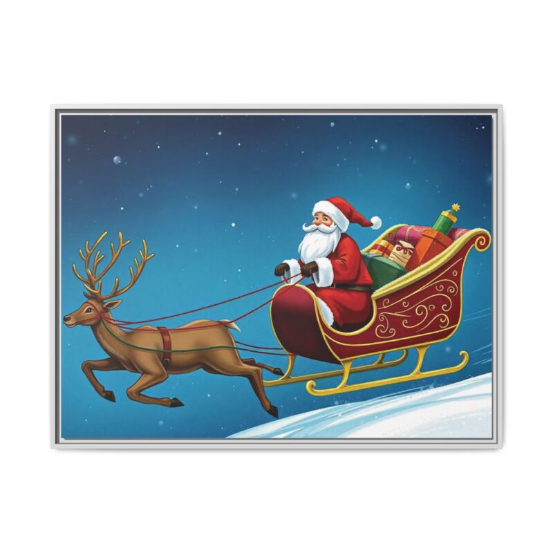 Canvas Print - Traditional Sleigh Ride Santa Claus Christmas Wall Art - Image 62