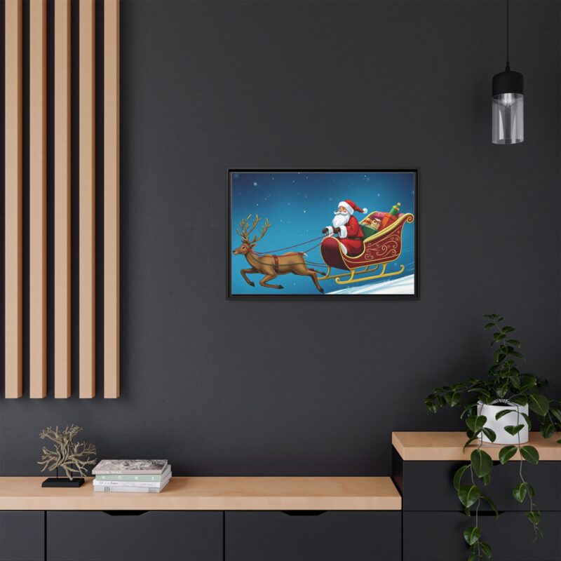 Canvas Print - Traditional Sleigh Ride Santa Claus Christmas Wall Art - Image 9