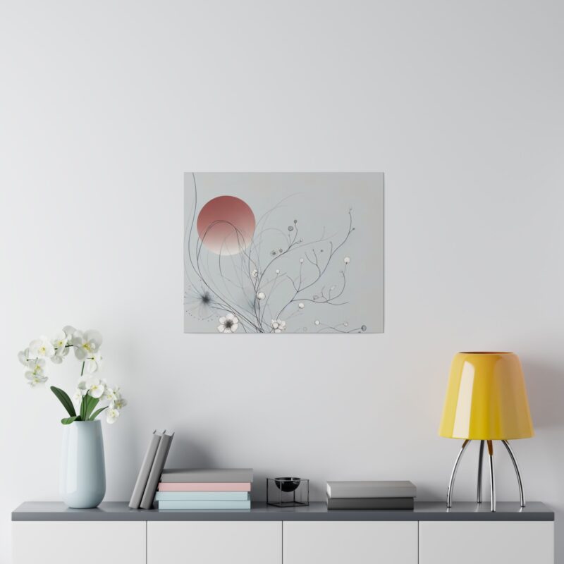 Serenity in Bloom: Japanese Floral Abstract Wall Art - Image 20