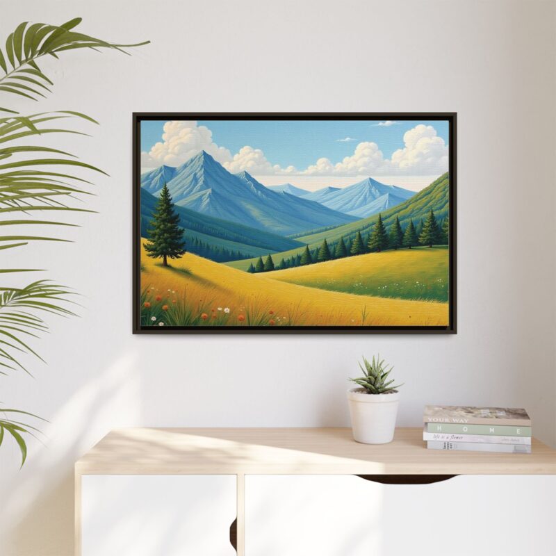 Canvas Prints - Impasto Landscapes: Textured Mountains, Fields, Water - Image 99