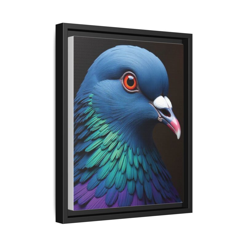 Canvas Print featuring a close-up portrait of a colorful pigeon - Image 11