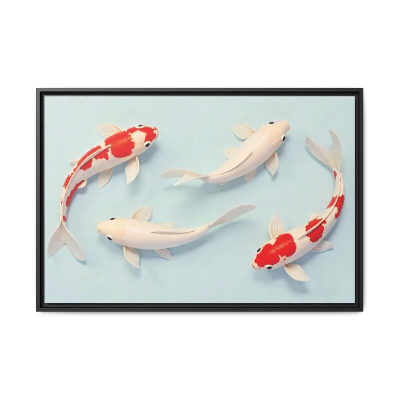 Canvas Print - Colorful Koi Fish Swimming in Minimalist Style - Image 34
