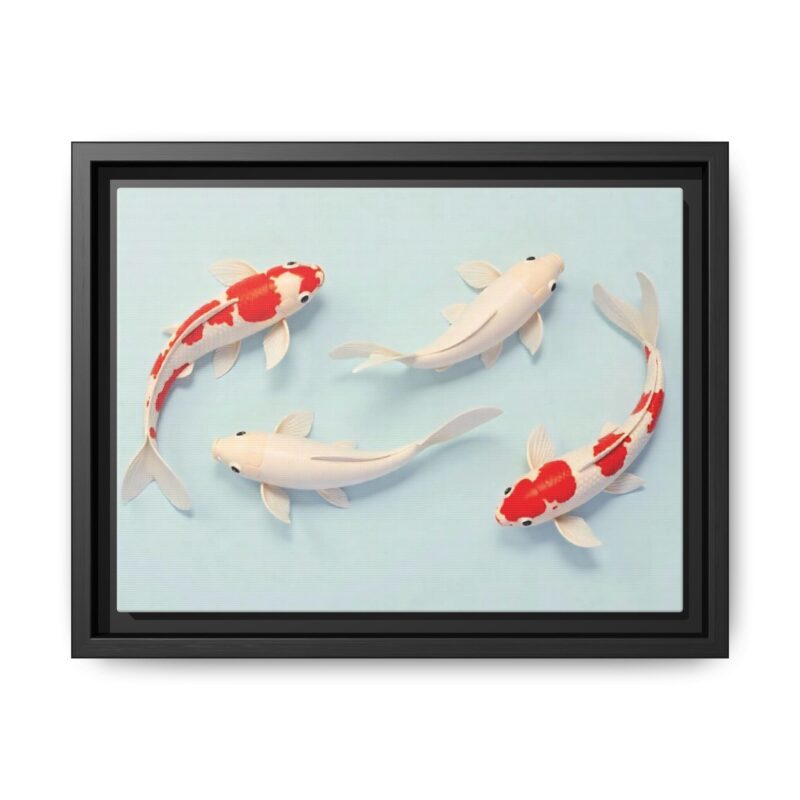 Canvas Print - Colorful Koi Fish Swimming in Minimalist Style - Image 6