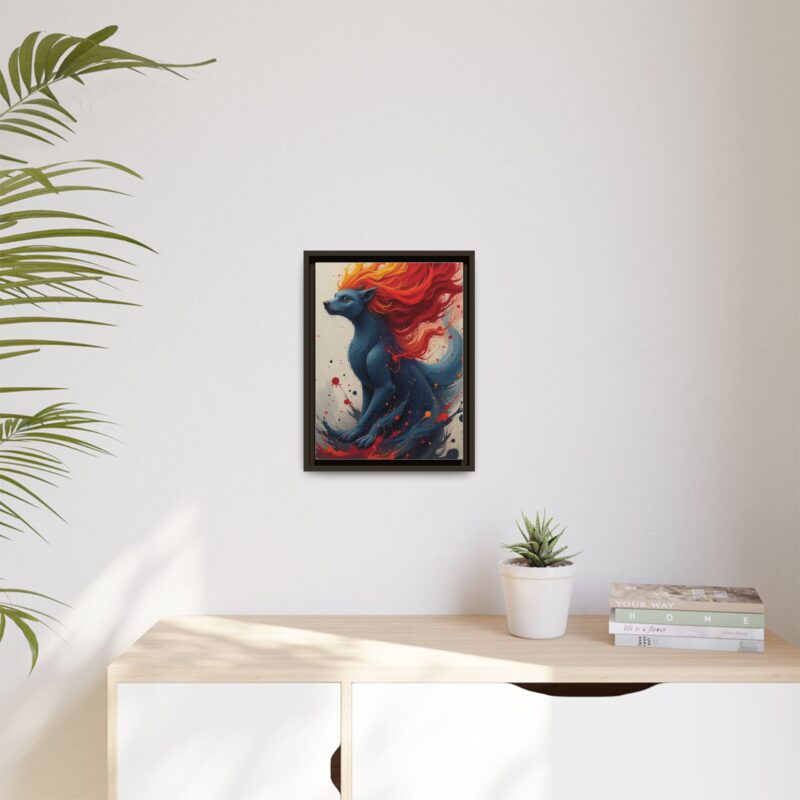 Matte Canvas, Framed  Joyful Chaos: Vibrant Colors and Energetic Expression of Happiness - Image 57