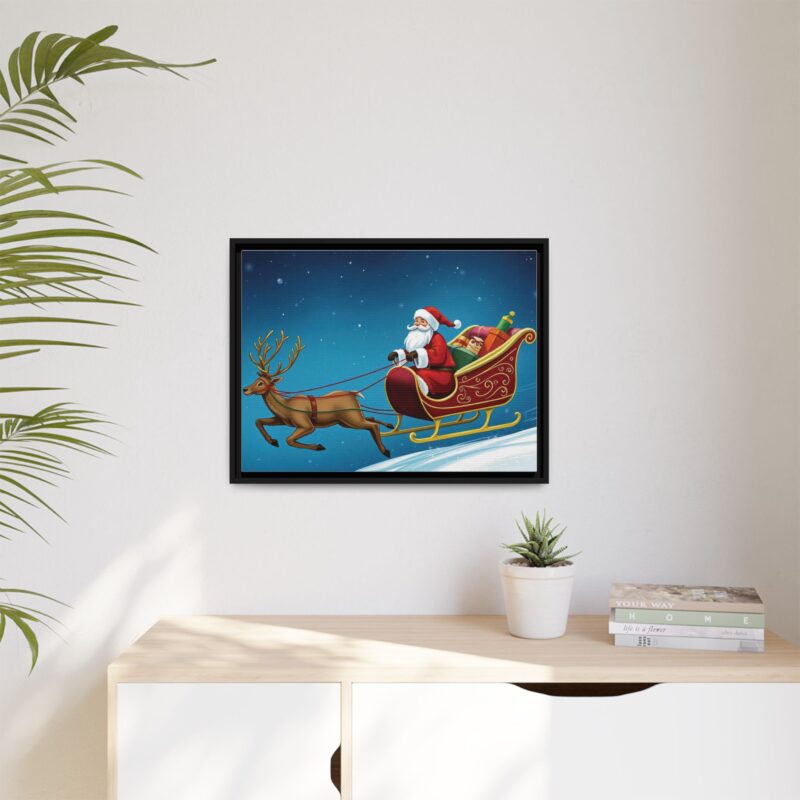 Canvas Print - Traditional Sleigh Ride Santa Claus Christmas Wall Art - Image 8
