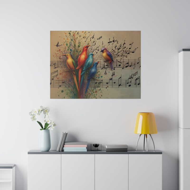 Canvas Wall Art Birds Music Harmony Abstract Design - Image 33
