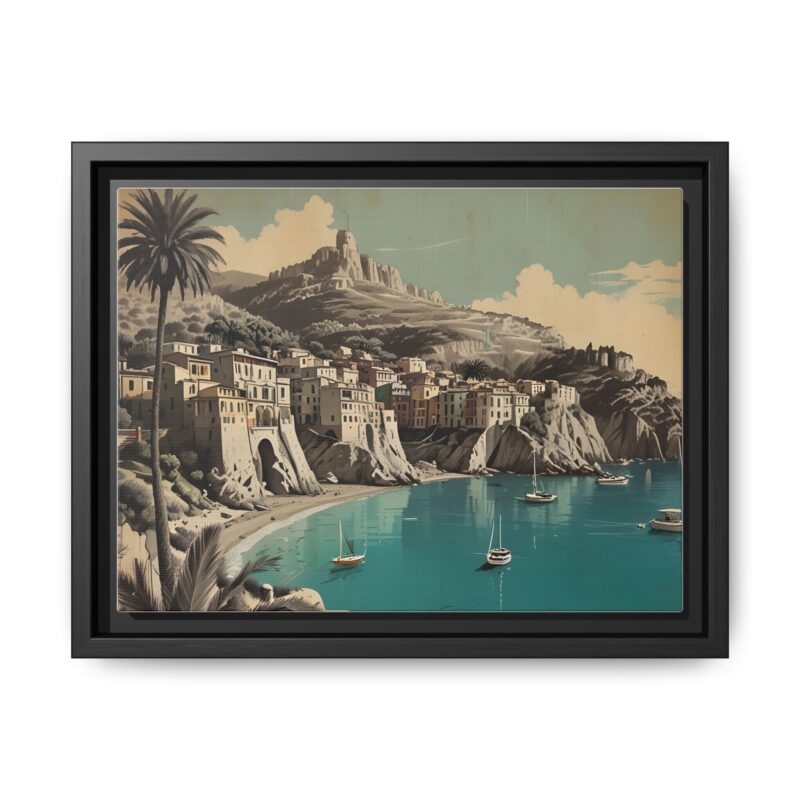 Retro Italian Riviera Travel Poster with Bold Typography Wall Art - Image 6