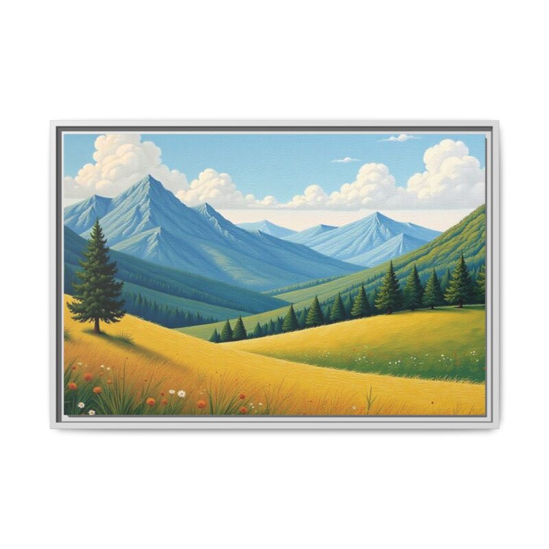 Canvas Prints - Impasto Landscapes: Textured Mountains, Fields, Water - Image 86