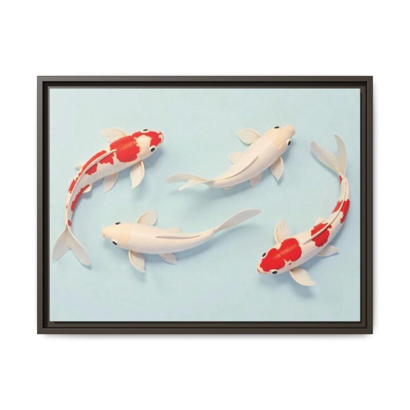 Canvas Print - Colorful Koi Fish Swimming in Minimalist Style - Image 74