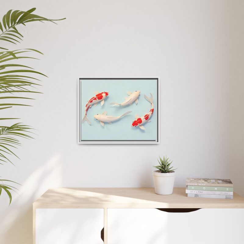 Canvas Print - Colorful Koi Fish Swimming in Minimalist Style - Image 72