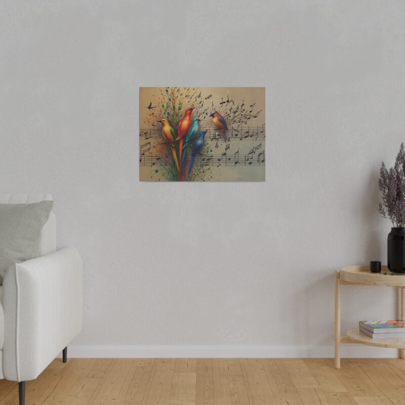Canvas Wall Art Birds Music Harmony Abstract Design - Image 20