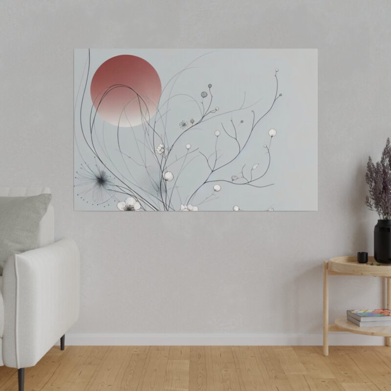 Serenity in Bloom: Japanese Floral Abstract Wall Art - Image 39