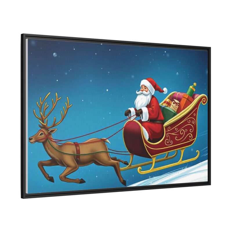Canvas Print - Traditional Sleigh Ride Santa Claus Christmas Wall Art - Image 3