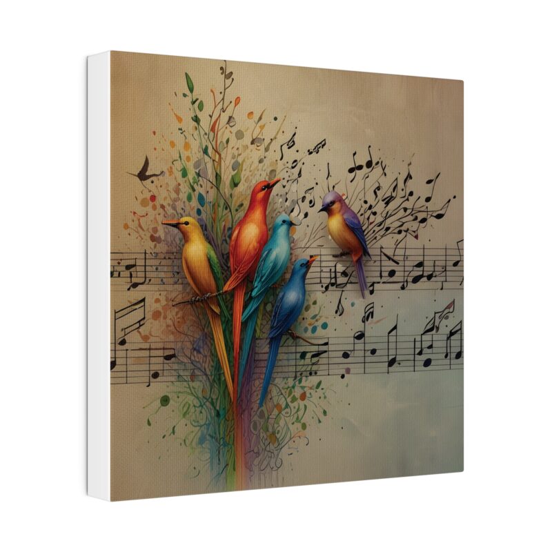 Canvas Wall Art Birds Music Harmony Abstract Design - Image 78