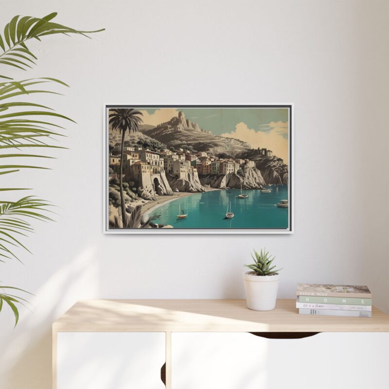Retro Italian Riviera Travel Poster with Bold Typography Wall Art - Image 85